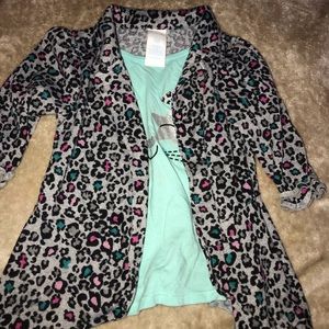 girls 4T shirt and attached jacket set